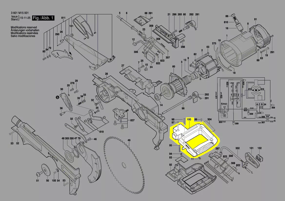 carter supérieur poignée réf. 1 619 PA4 401
